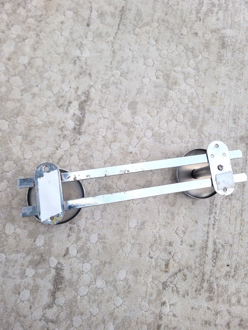 Vintage chrome wall coat rack 2p round