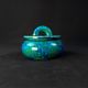 Paul milet (1870-1950) sèvres, turquoise blue bonbonnière, art deco period