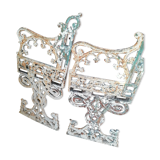 2 feet cast iron bench old 1930