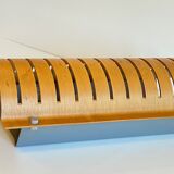 Vintage ikea bent wood and steel wall light