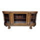 Restored Art Deco Low Display Cabinet TV Console Curved Glass 1930s