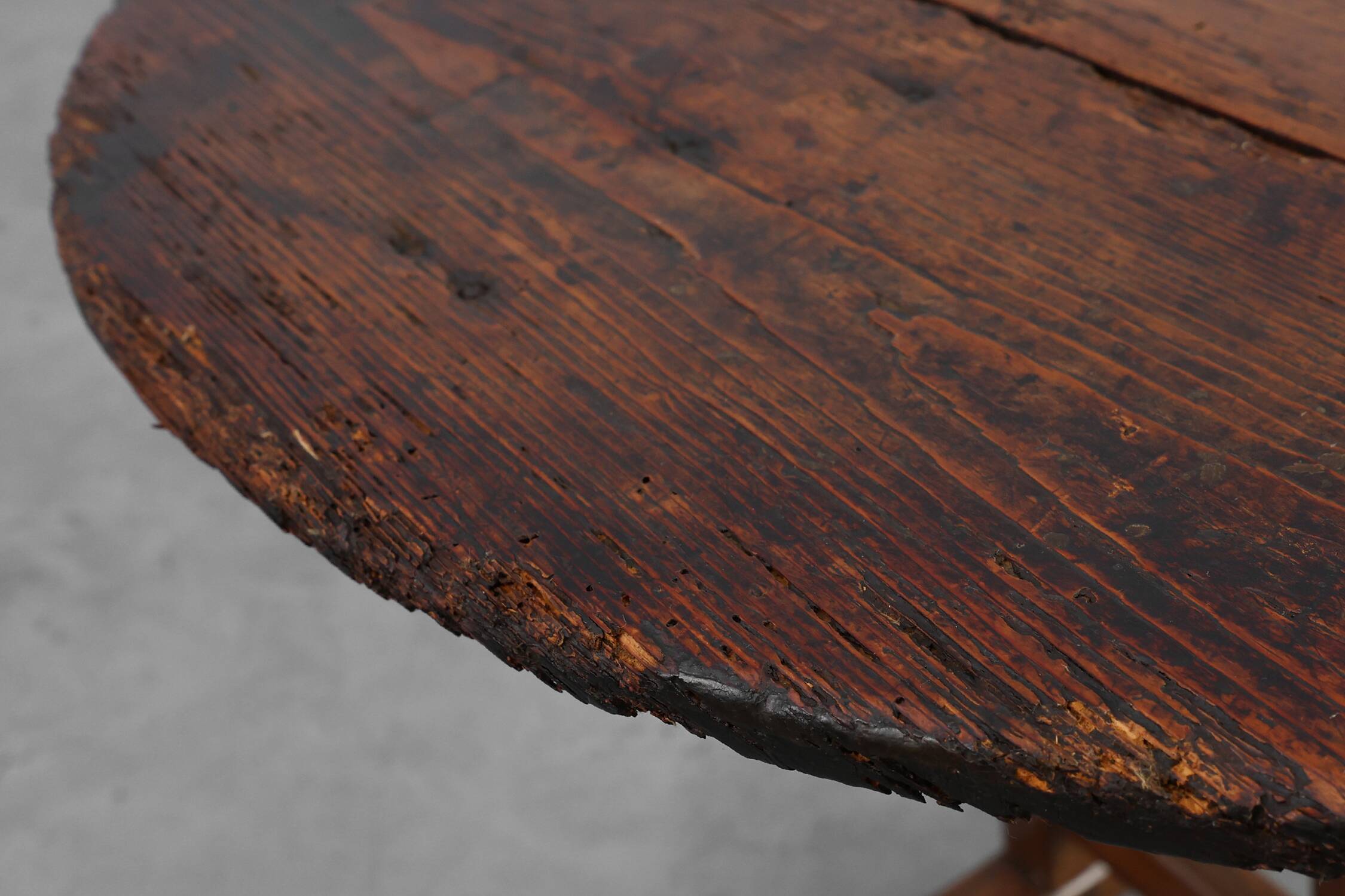 Antique oak Tilt top side table, France ca. 1800