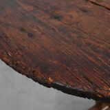 Antique oak Tilt top side table, France ca. 1800
