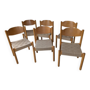 Set de 6 chaises empilables - jute