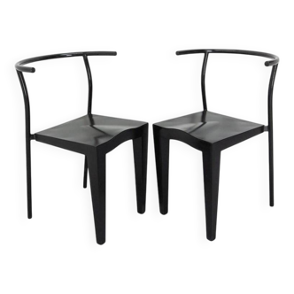 Design contemporain, paire de chaises Philippe Starck modèle Dr Glob XXème