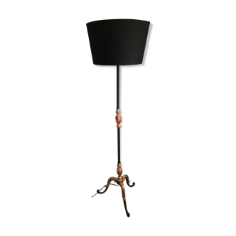 Black and copper lamp