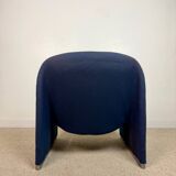 Alky armchair in blue fabric by Giancarlo Piretti for Anonima Castelli
