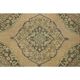 1970s Vintage Turkish Oushak Handmade Wool Cotton Orange Runner Rug 147x386