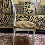 Set of 4 Louis XVI style medallion chairs