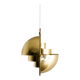 Vintage Danish Mid Century Louis Weisdorf "Multi Lite" Brass Pendant, 1960s