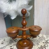 Saleron en bois pivotant ancien 