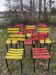 Vintage bistro metal chairs