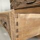 Louis XV style curved chest of drawers with 4 drawers in raw solid oak