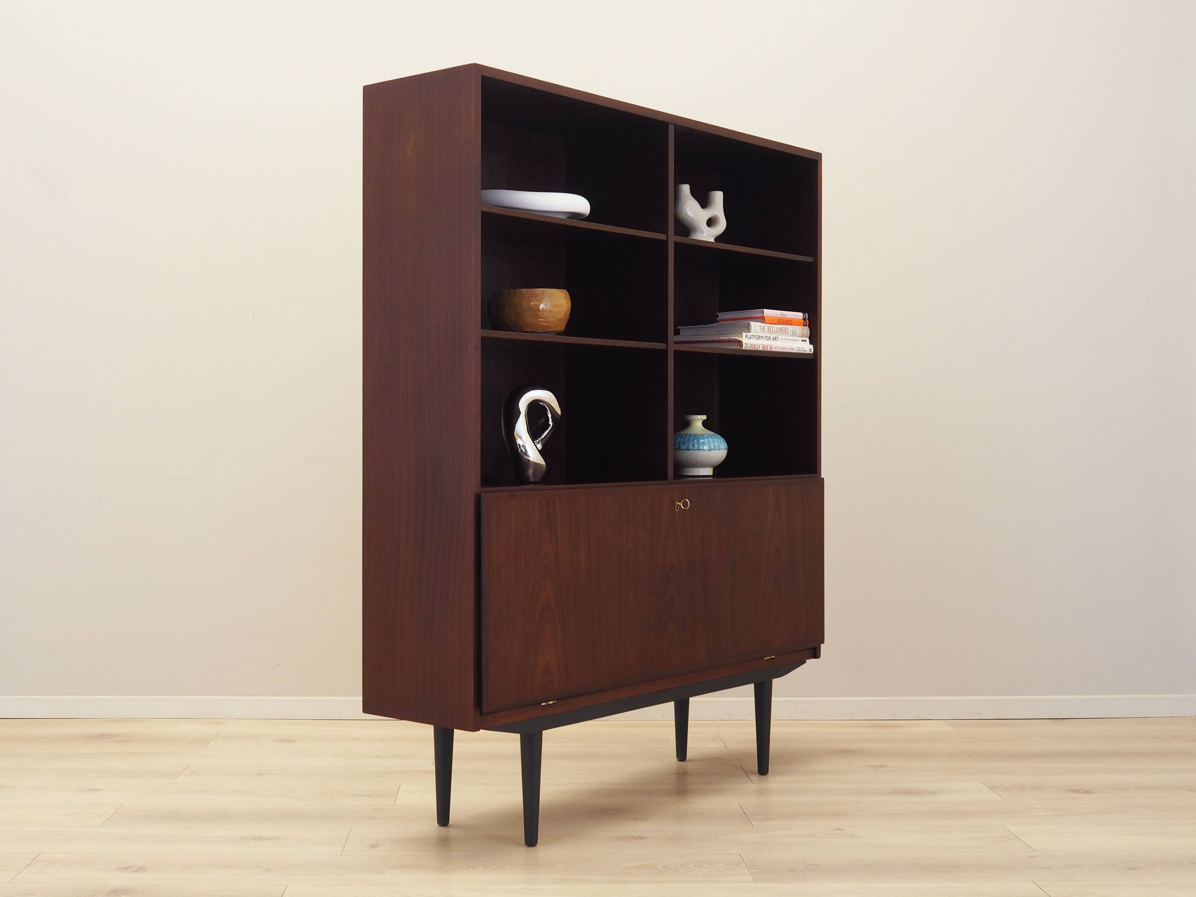 Mahogany bookcase, Danish design, 1970s, manufacturer: Omann Jun