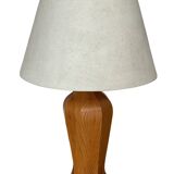 Mid Century Scandinavian pine table lamp 70's design minimalist
