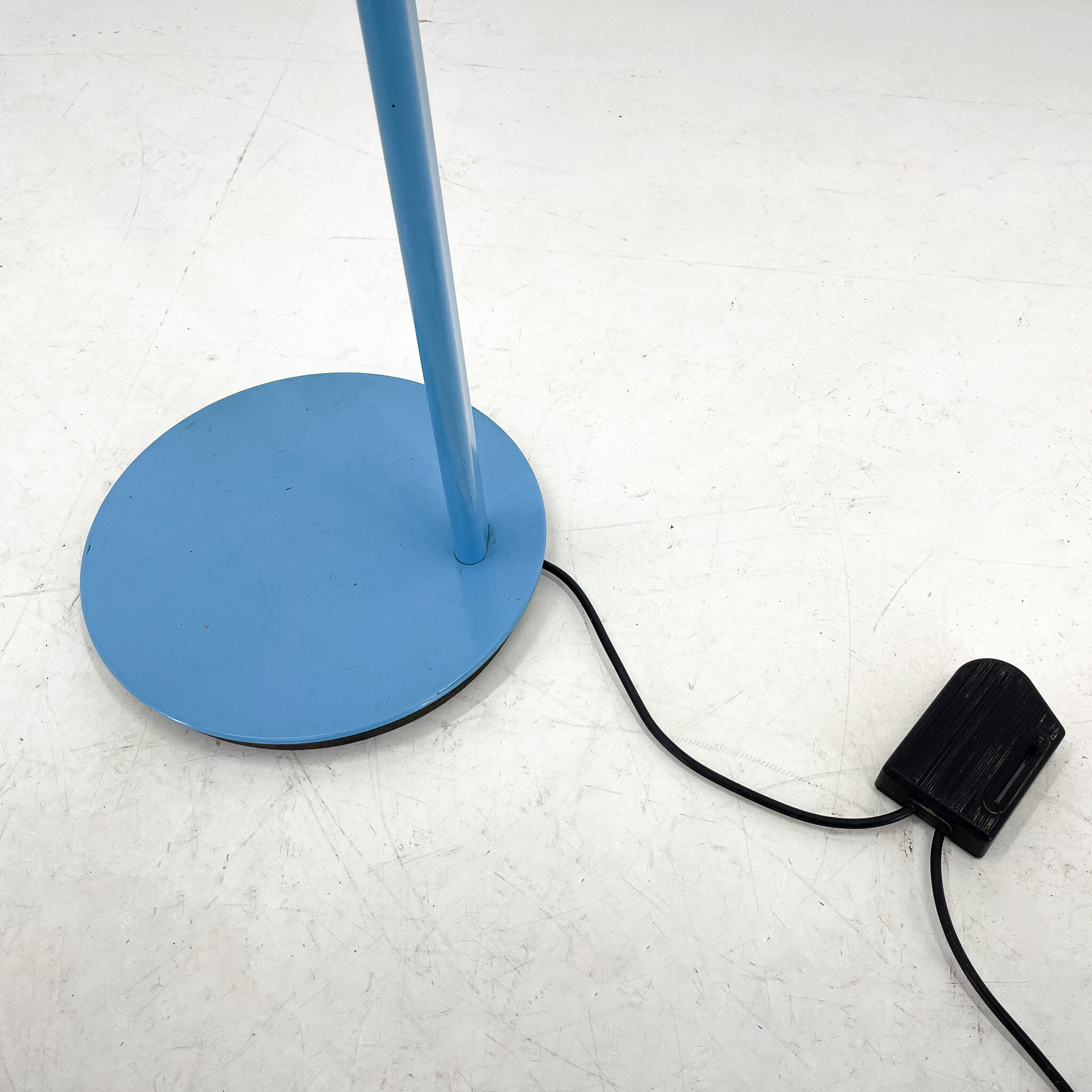 1970's vetri murano glass & metal floor lamp, italy