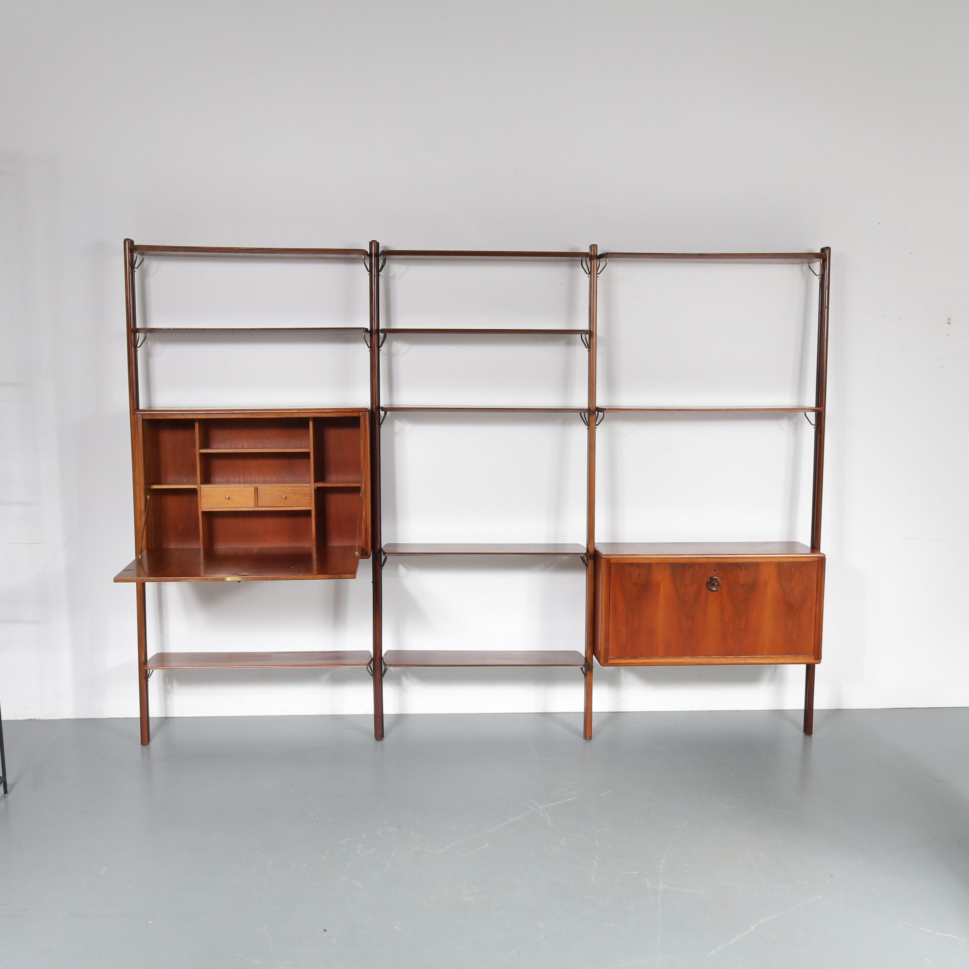 Bibliothèque conçue par William Watting, fabriqué par Scanflex Pays-Bas 1960