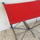 Tabouret nomade pliant de camping rouge