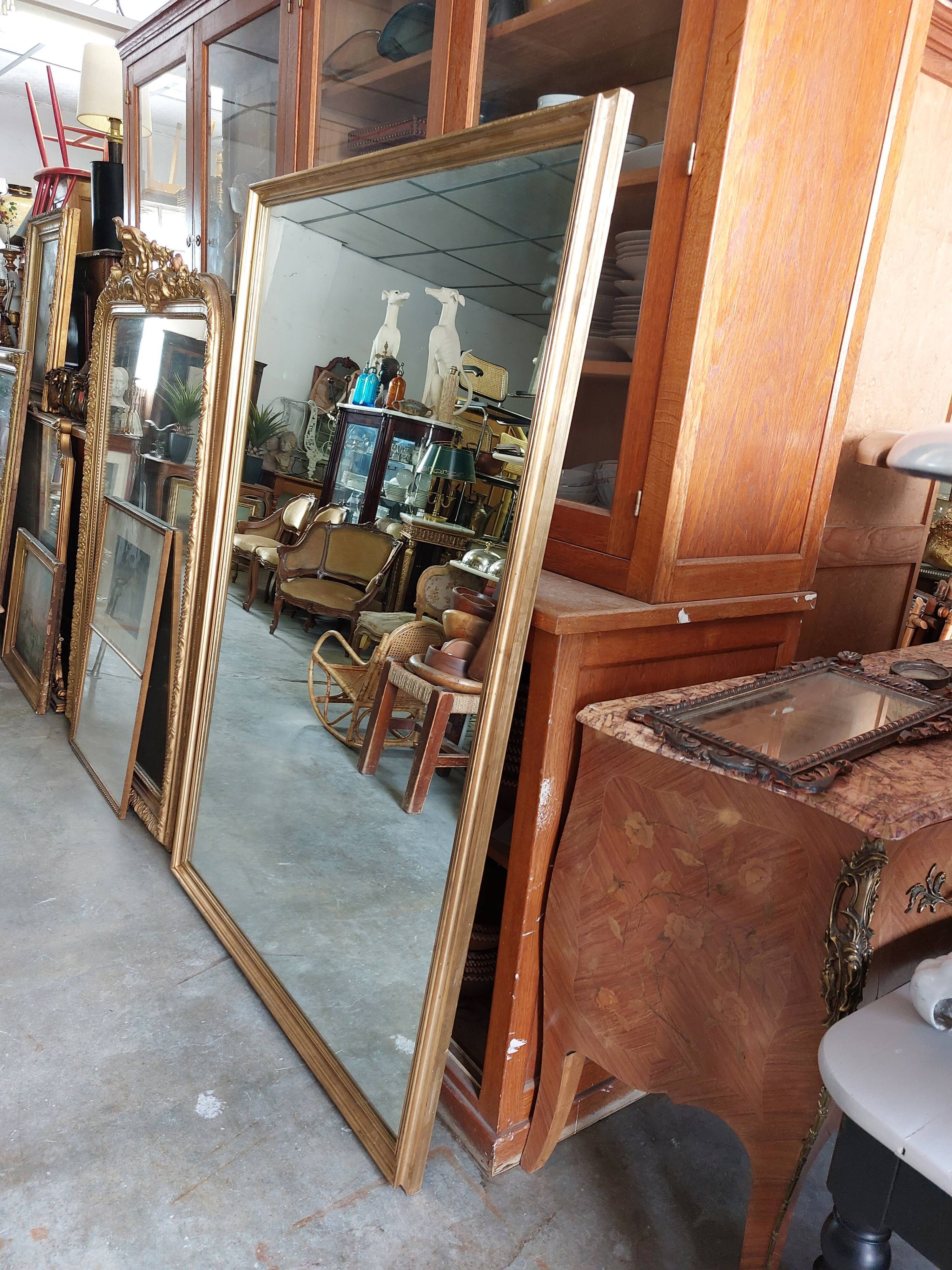 Mirror mirror mirror golden wood bistro style -1m68x1m15