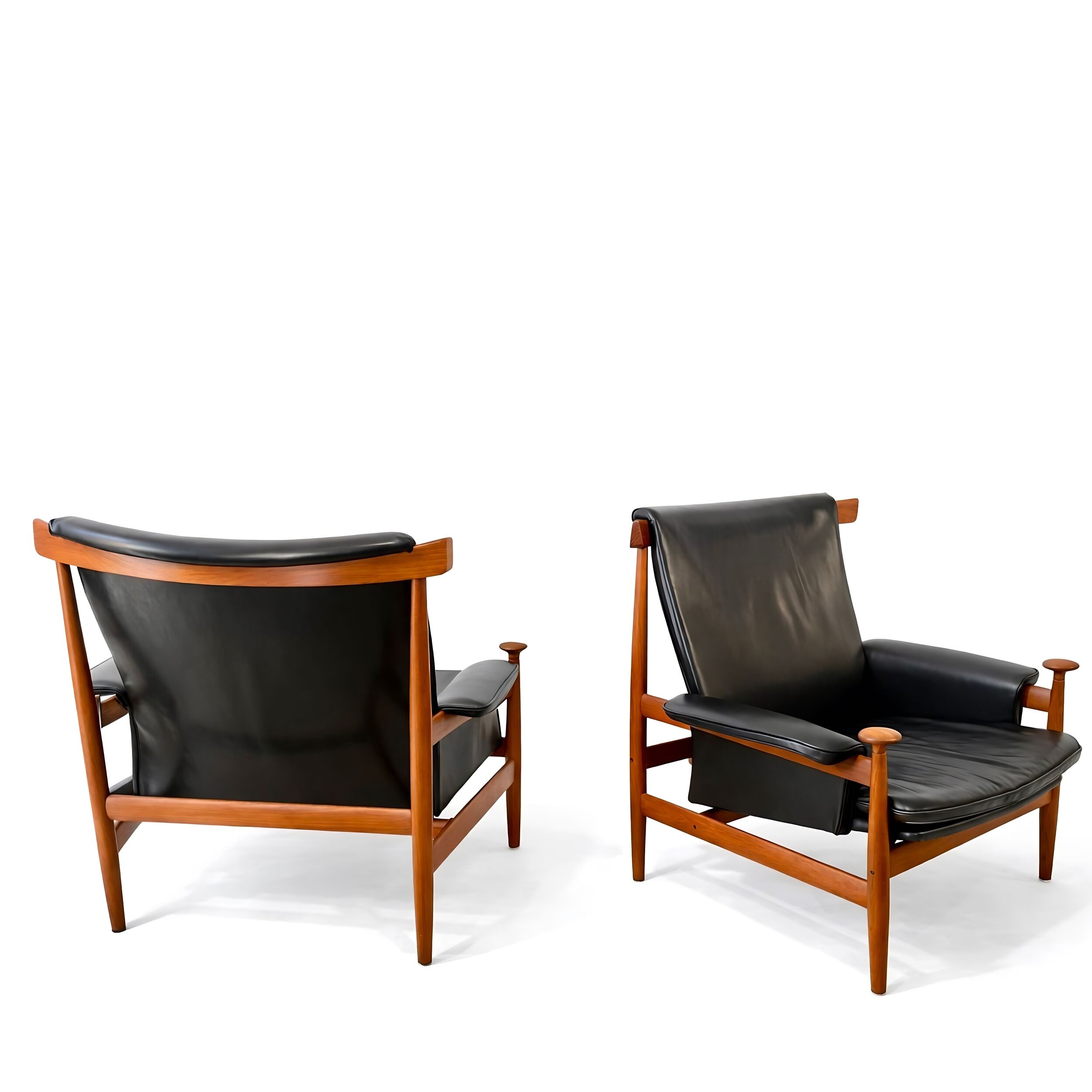 Bwana armchair in teak and leather by France and Son by Finn Juhl