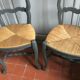 1 set of antique oak chairs