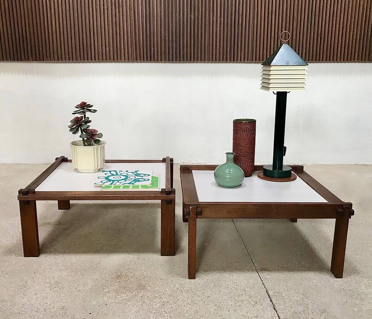 Brutalist Farmer Side Tables  by Gerd Lange for Bofinger, Germany 1960s