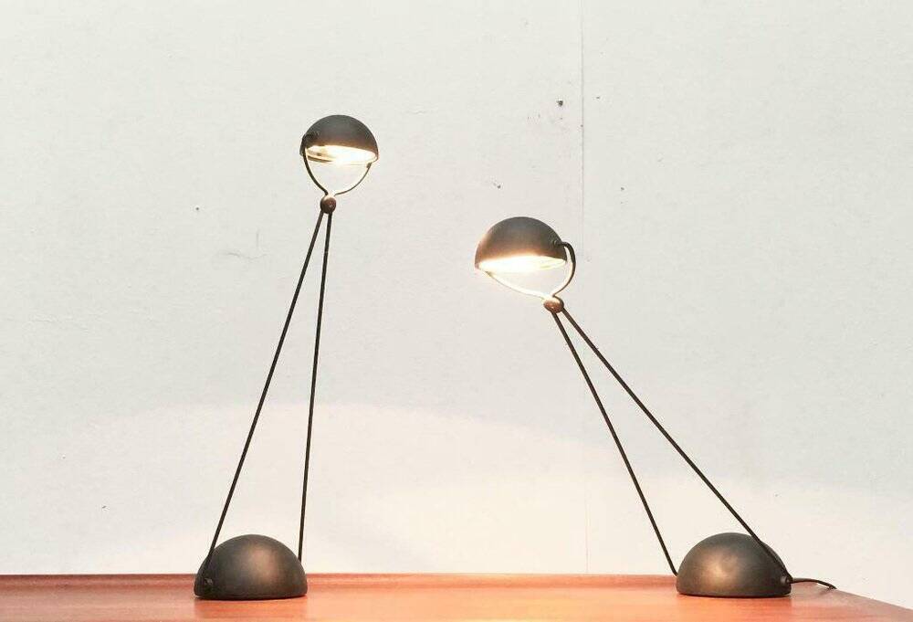 Vintage Italian postmodern Meridiana table lamps by Paolo Francesco Piva for Stefano Cevoli, 1980s, set of 2.