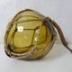 Boule de verre flotteur jaune ambré vintage