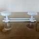 White lacquered metal wall coat rack, 1970