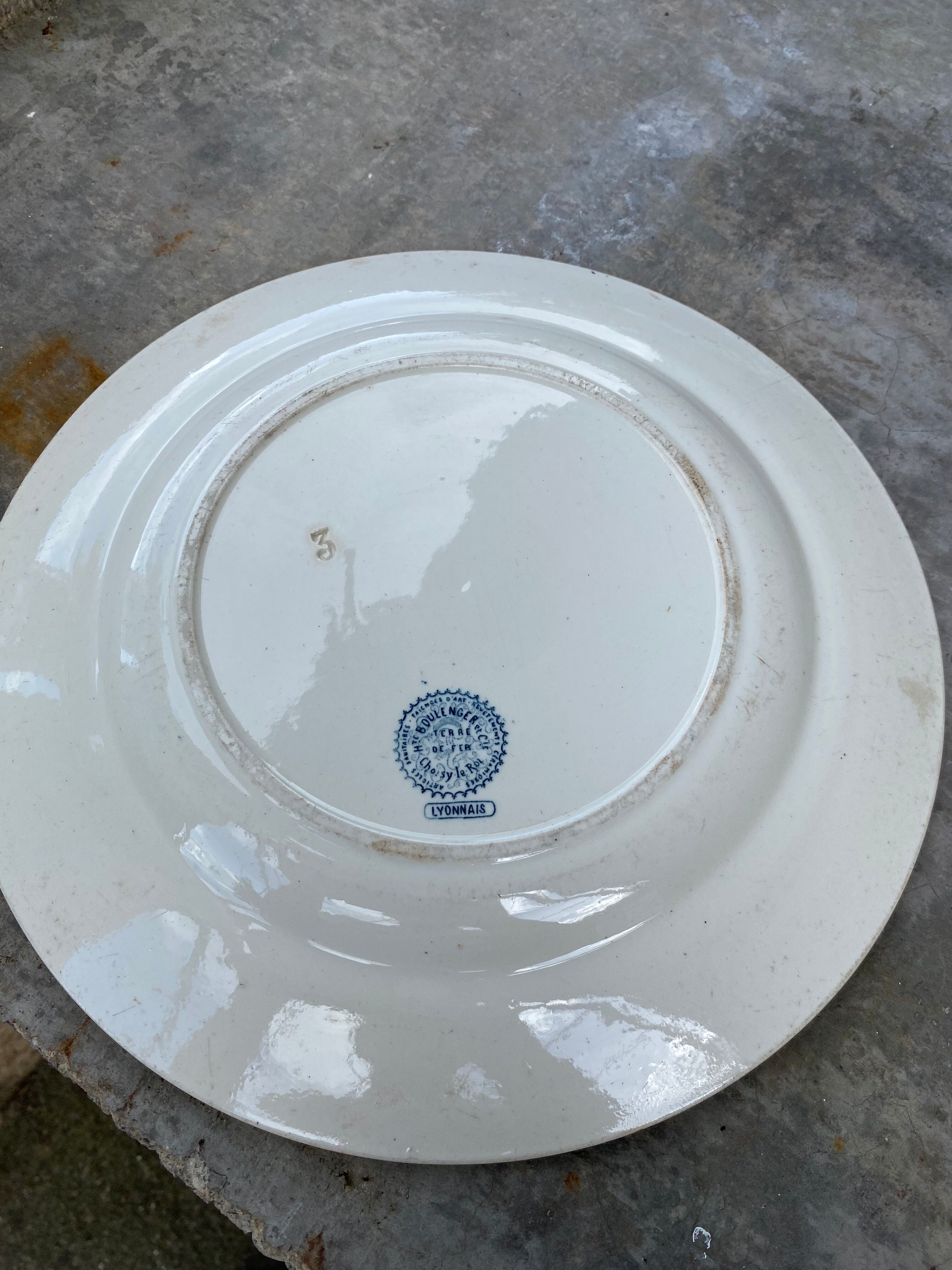 Large round serving dish in Ironstone – Choisy-le-Roi, model "L"