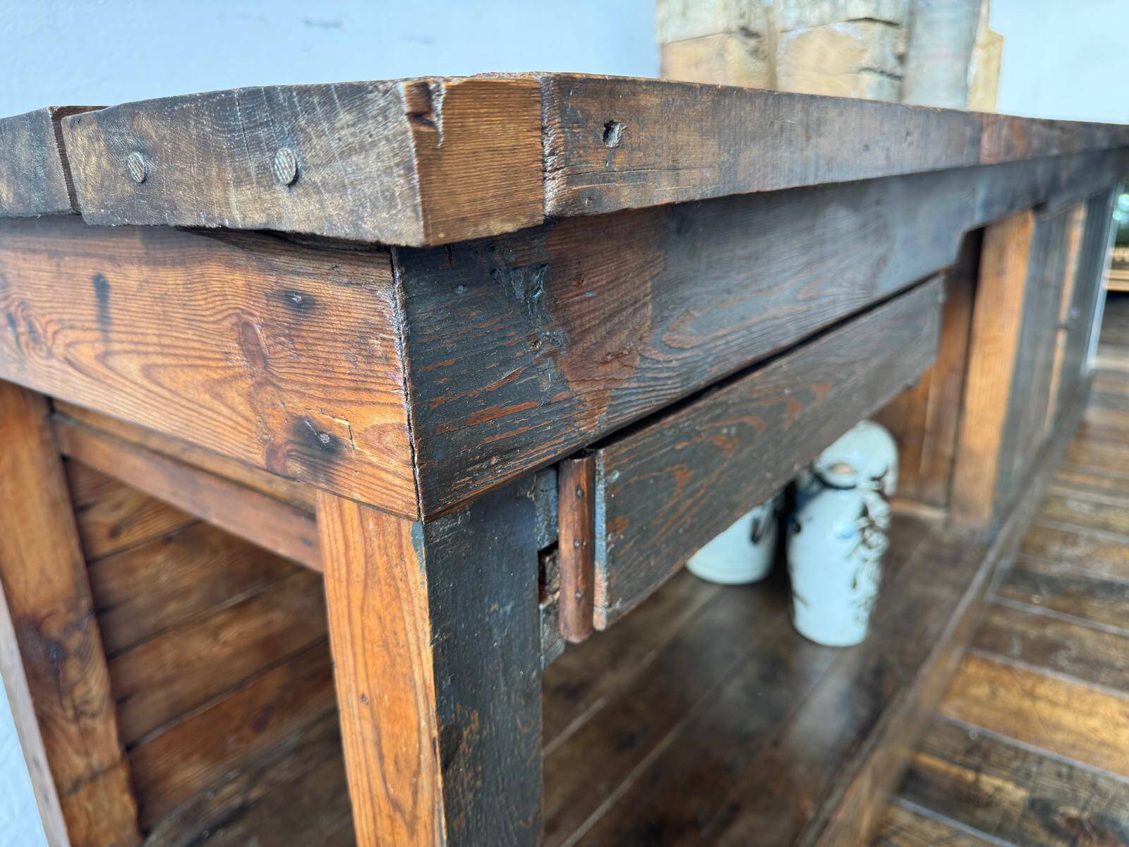 Old cabinetmaker's workbench
