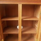 Armoire en chêne vintage pour poupée jouet ancien pieds compas années 50