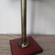 Table lamp desk brass quilted leather sheathed
