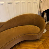 Canapé Night Fever 3 Places Kare Design Velours Marron.