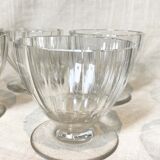 Service of 12 dessert cups, crystal