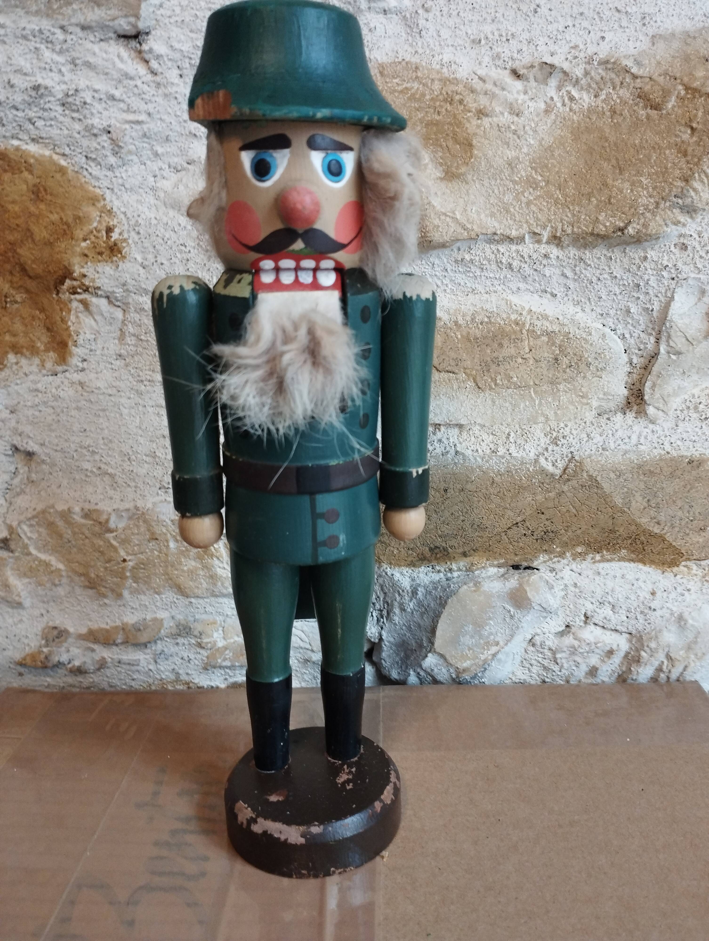 Old wooden nutcracker toy early 20th century