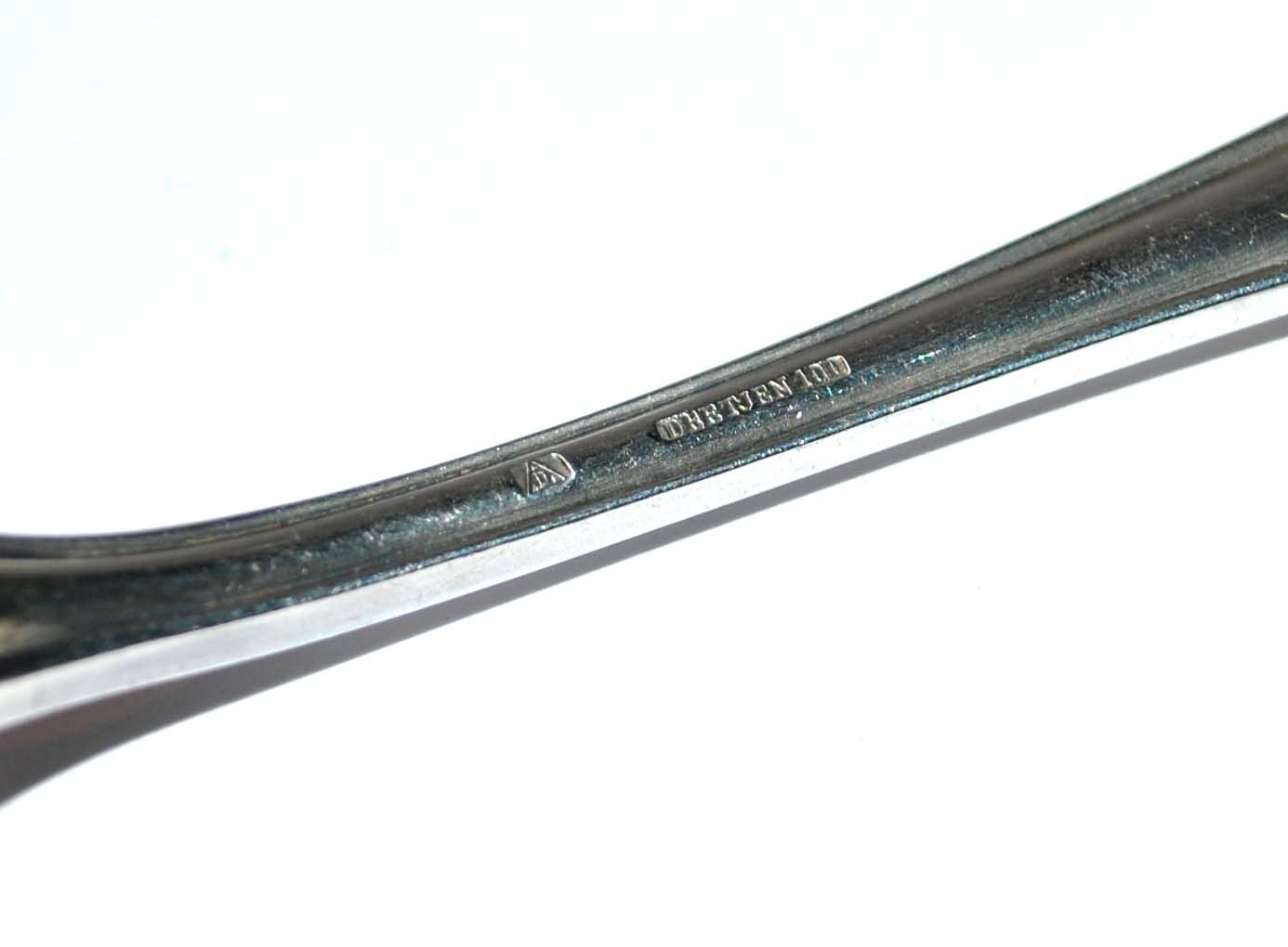 Series of 6 vintage table forks in silver metal deetjen 100 21.5cm