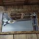 Bevelled mirror chiseled wood art deco gilding dp 112263