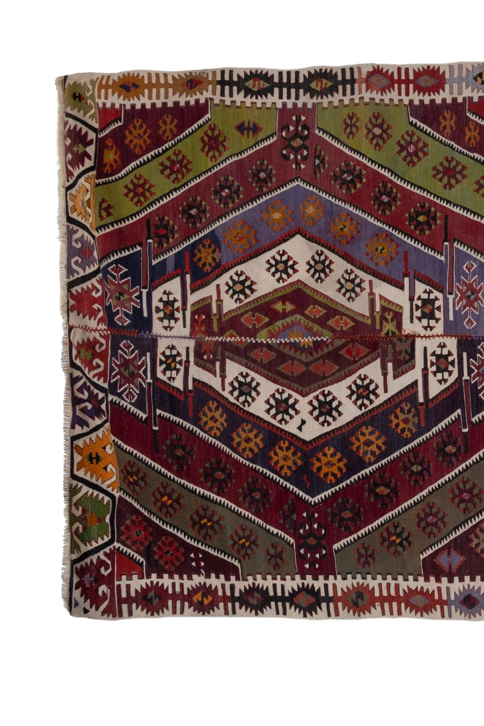 Vintage handmade Anatolian rug 173x403 cm