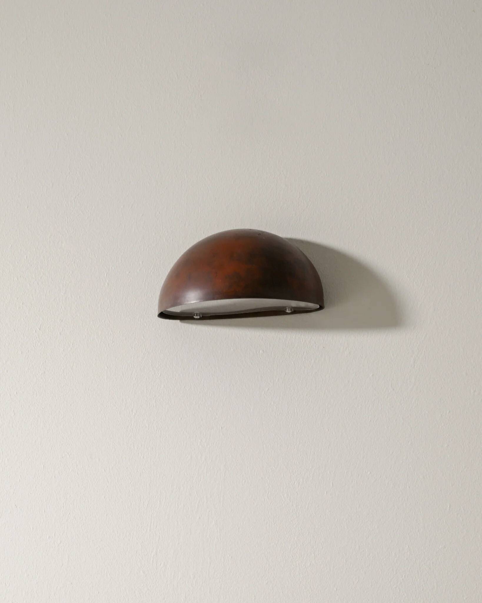 Pair of Round Vintage Danish Copper Wall Sconces Lamps, 1960s