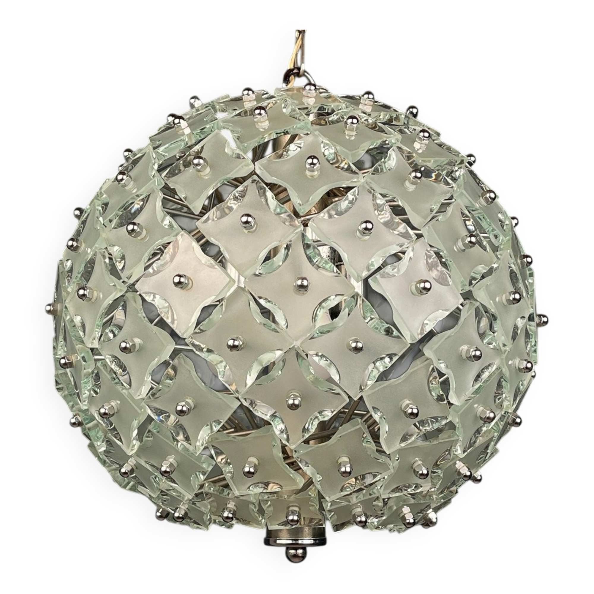 Artistic glass suspension Sputnik by Fontana Arte, Italy, 1960s