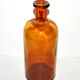Set of 4 old brown glass apothecary bottles - Lab pharmacy bottle