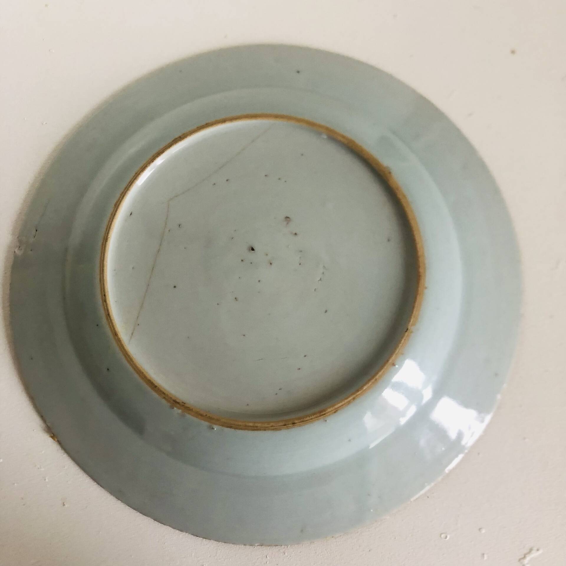 Blue and white porcelain plate from China