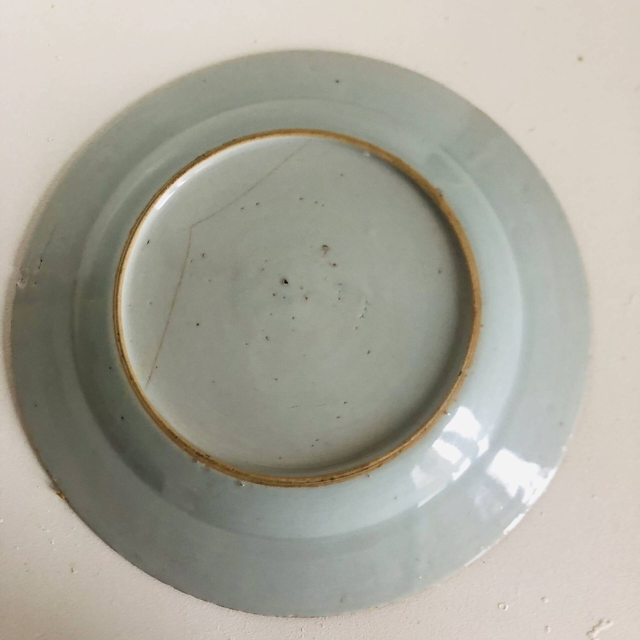 Blue and white porcelain plate from China