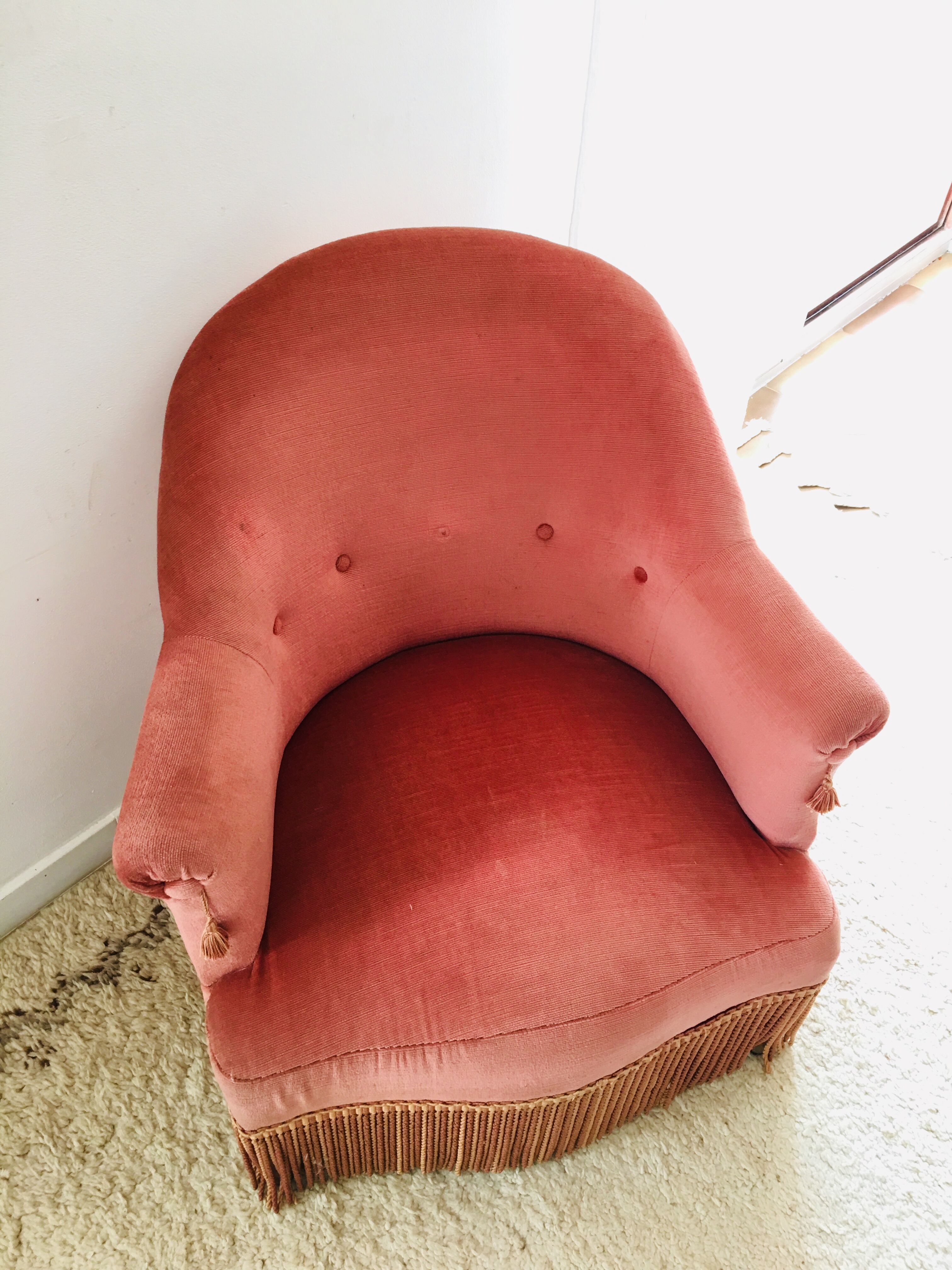 Pink armchair