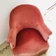 Fauteuil crapaud velour rose
