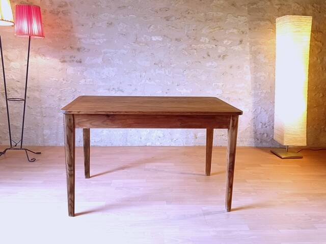 Antique farmhouse table from the early 1900s, solid wood