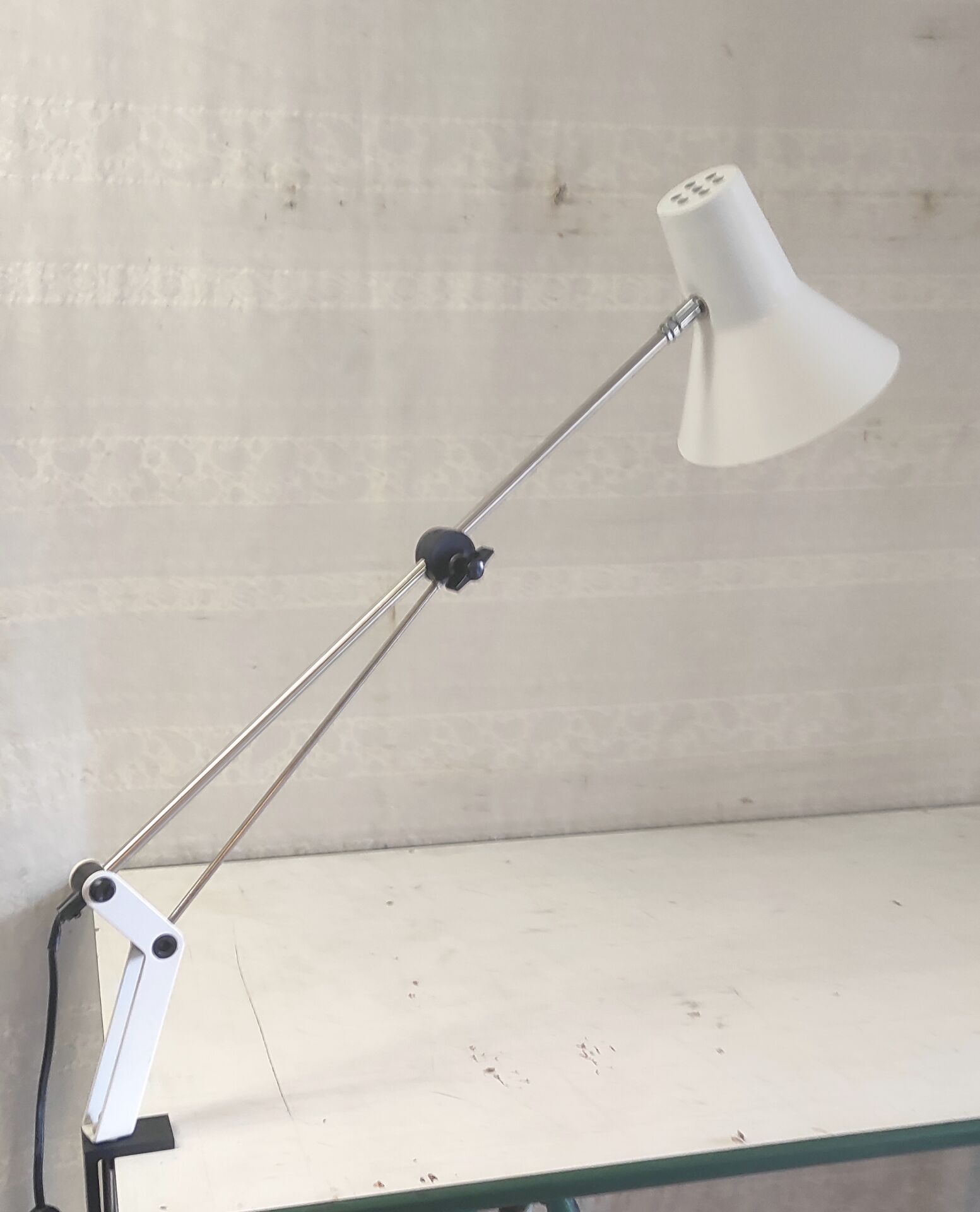Lampe articulée type architecte en métal - années 80