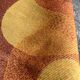 Vintage rug round psyche wool orange 70's