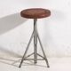Industrial Style Round Metal Stool (c.1950) #9